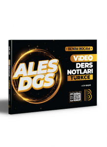 2021 ALES DGS Türkçe Video Ders Notları Benim Hocam Yayınları