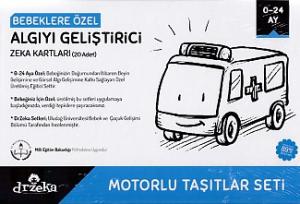 Bebeklere Özel Algıyı Geliştirici Zeka Kartları - Motorlu Taşıtlar Seti 0-24 Ay