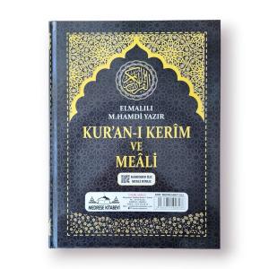 Cami Boy Kuranı Kerim Türkçe Meali Kuşe Sıvama Siyah Renk