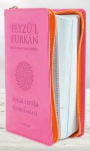 Feyzü'l Furkan Kur'an-ı Kerim ve Tefsirli Meali; (Cep Boy - Fermuarlı) PEMBE