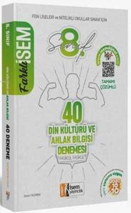 İsem Yayınları 8. Sınıf LGS Din Kültürü ve Ahlak Bilgisi 40 Deneme Sınavı İsem