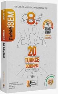 İsem Yayınları 8. Sınıf LGS Türkçe 20 Deneme Sınavı İsem