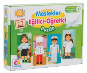 Meslekleri Öğreniyorum Okul Öncesi Oyun Seti +3 Yaş;Eğitici Öğretici 40 Parça Puzzle Oyun Seti
