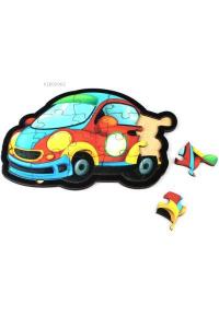 Otomobil Puzzle - Ahşap