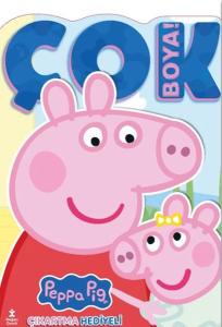Peppa Pig ve Evie - Çok Boya! Çıkartmalı Dev Boyama Kitabı