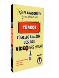 Tasarı 2022 Türkçe Cümlede Analitik Video Ders Notları 3