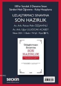Uzlaştırmacılık Sınavı için En Güncel Deneme Sınavı; Uzlaştırmacı Sınavına Son Hazırlık