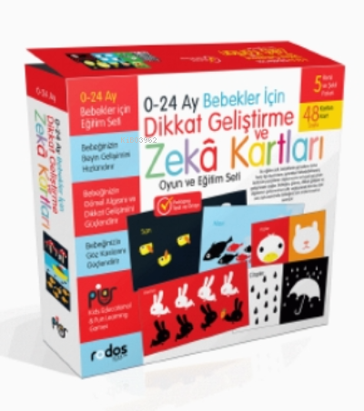 0-24 Ay Bebekler Için Dikkat Geliştirme Ve Zeka Kartları Oyun Ve Eğitim Seti / 0-24 Ay