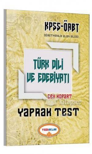 2017 ÖABT Türk Dili ve Edebiyatı Öğretmenliği Çek Kopart Yaprak Tes Ko