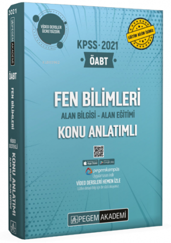 2021 KPSS ÖABT Fen Bilimleri Video Destekli Konu Anlatımlı Modüler Set ( 4 Kitap Takım ) Alan Bilgisi - Alan Eğitimi