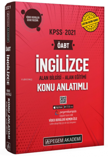 2021 KPSS ÖABT İngilizce Video Destekli Konu Anlatımlı Alan Bilgisi - Alan Eğitimi