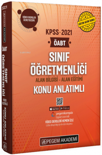 2021 KPSS ÖABT Sınıf Öğretmenliği Alan Bilgisi Alan Eğitimi Video Destekli Konu Anlatımlı Modüler Set ( 7 Kitap Takım )