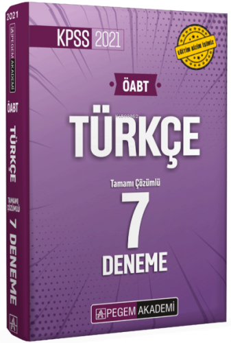 2021 KPSS ÖABT Türkçe Öğretmenliği Tamamı Çözümlü 7 Deneme