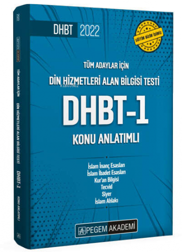 2022 Din Hizmetleri Alan Bilgisi Testi DHBT-1 Konu Anlatımlı Kolektif