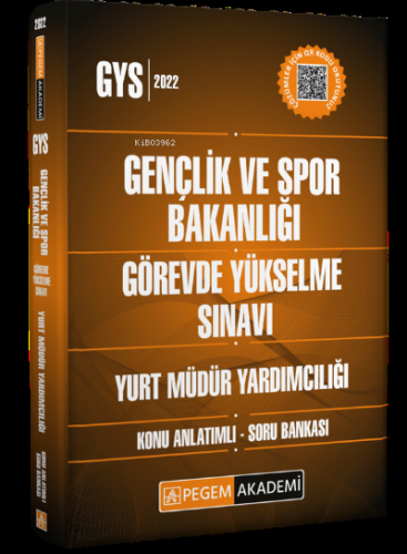 2022 Gençlik ve Spor Bakanlığı Görevde Yükselme Sınavı Konu Anlatımlı Soru Bankası Yurt Müdür Yardımcılığı