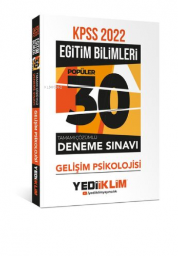 2022 KPSS Eğitim Bilimleri Gelişim Psikolojisi Tamamı Çözümlü 30 Popüler Deneme