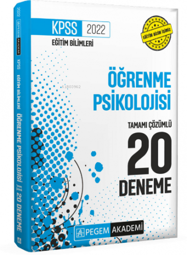 2022 KPSS Eğitim Bilimleri Öğrenme Psikolojisi Tamamı Çözümlü 20 Deneme