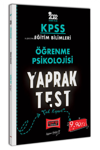 2022 KPSS Eğitim Bilimleri Öğrenme Psikolojisi Yaprak Test