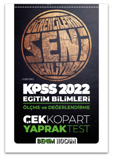 2022 KPSS Eğitim Bilimleri Ölçme ve Değerlendirme Çek Kopar Yaprak Test