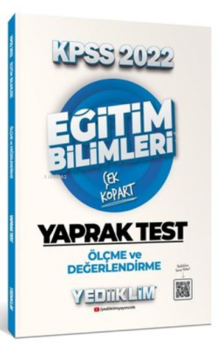 2022 KPSS Eğitim Bilimleri Ölçme ve Değerlendirme Çek Kopart Yaprak Test