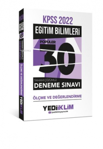 2022 KPSS Eğitim Bilimleri Ölçme ve Değerlendirme Tamamı Çözümlü 30 Popüler Deneme