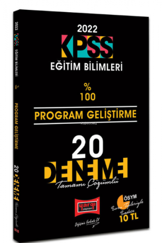 2022 KPSS Eğitim Bilimleri Program Geliştirme Tamamı Çözümlü 20 Deneme