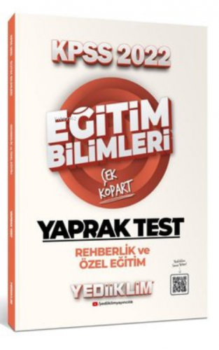 2022 KPSS Eğitim Bilimleri Rehberlik ve Özel Eğitim Çek Kopart Yaprak Test