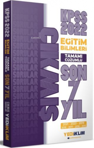 2022 KPSS Eğitim Bilimleri Tamamı Çözümlü Son 7 Yıl Çıkmış Sorular