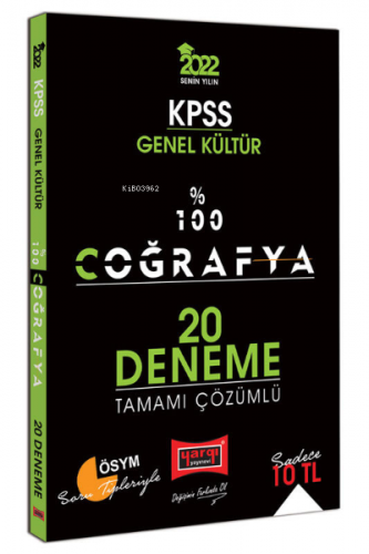 2022 KPSS Genel Kültür %100 Coğrafya Tamamı Çözümlü 20 Deneme