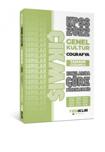 2022 KPSS Genel Kültür Coğrafya Konularına Göre Tamamı Çözümlü Çıkmış Sorular ( Son 12 Yıl )