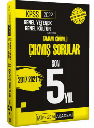 2022 KPSS Genel Yetenek Genel Kültür Çıkmış Sorular Kolektif