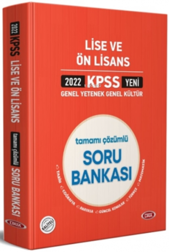 2022 KPSS Genel Yetenek Genel Kültür Lise ve Ön Lisans Tamamı Çözümlü Soru Bankası