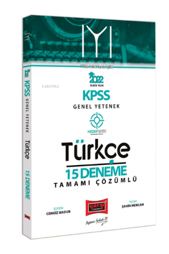 2022 KPSS Genel Yetenek Hedef Serisi IYI Türkçe Tamamı Çözümlü 15 Deneme