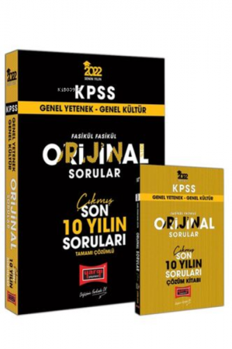 2022 KPSS GY GK Fasikül Fasikül Orijinal Tamamı Çözümlü Son 10 Yılın Çıkmış Soruları