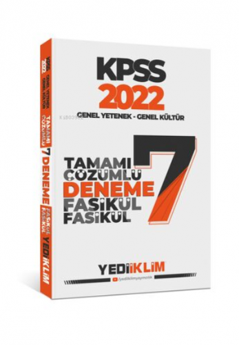 2022 KPSS GY-GK Tamamı Çözümlü 7 Fasikül Deneme Kolektif