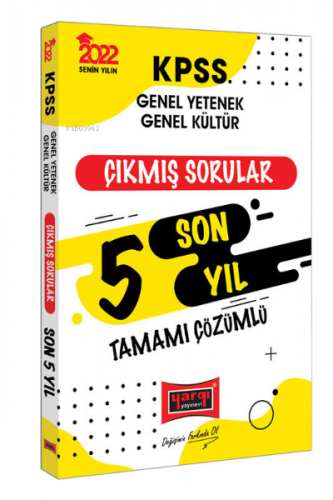 2022 KPSS GY GK Tamamı Çözümlü Son 5 Yıl Çıkmış Sorular
