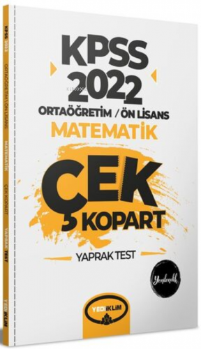 2022 KPSS Ortaöğretim Ön Lisans Genel Yetenek Matematik Çek Kopart Yap