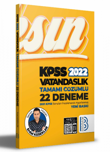 2022 KPSS Vatandaşlık Tamamı Çözümlü 22 Deneme