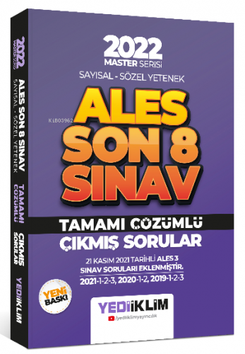 2022 Master Serisi ALES Sayısal Sözel Yetenek Son 8 Sınav Tamamı Çözümlü Çıkmış Sorular
