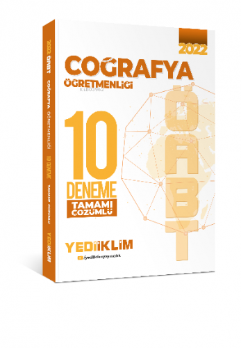 2022 ÖABT Coğrafya Öğretmenliği Tamamı Çözümlü 10 Deneme Kolektif