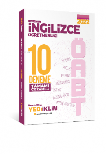 2022 ÖABT İngilizce Öğretmenliği Tamamı Çözümlü 10 Deneme Hasan Atsız