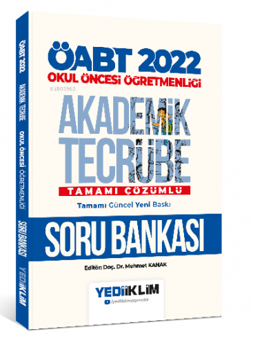 2022 ÖABT Okul Öncesi Öğretmenliği Akademik Tecrübe Tamamı Çözümlü Soru Bankası