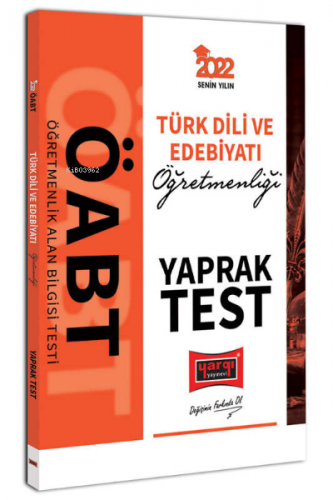 2022 ÖABT Türk Dili ve Edebiyatı Öğretmenliği Yaprak Test Kolektif