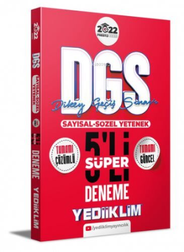 2022 Prestij Serisi Dgs Tamamı Çözümlü Süper 5 Deneme