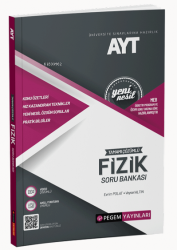 2022 Üniversite Sınavlarına Hazırlık AYT Tamamı Çözümlü Fizik Soru Bankası