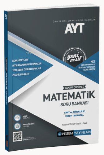 2022 Üniversite Sınavlarına Hazırlık AYT Tamamı Çözümlü Matematik ( Limit-Türev - İntegral ) Soru Bankası