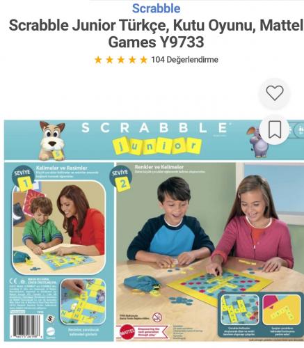 Scrabble Junior Türkçe, Kutu Oyunu, Mattel Games
