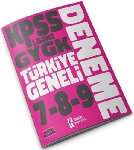 2023 KPSS Lisans GYGK Türkiye Geneli Deneme Seti 7-8-9 Komisyon