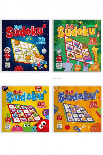 3-6 Yaş Stickerlı Çıkartmalı Sudoku Seti