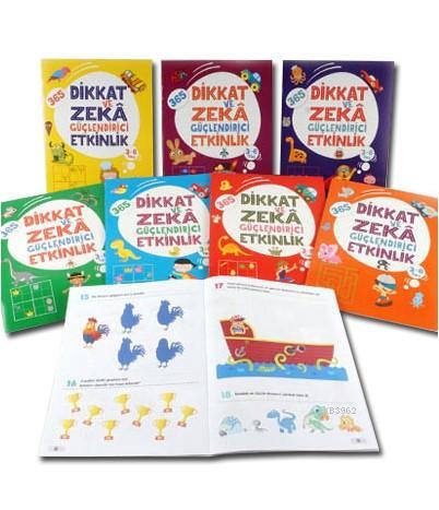 365 Dikkat ve Zeka Güçlendirici Etkinlikler Seti 8 Kitap 3-6 Yaş